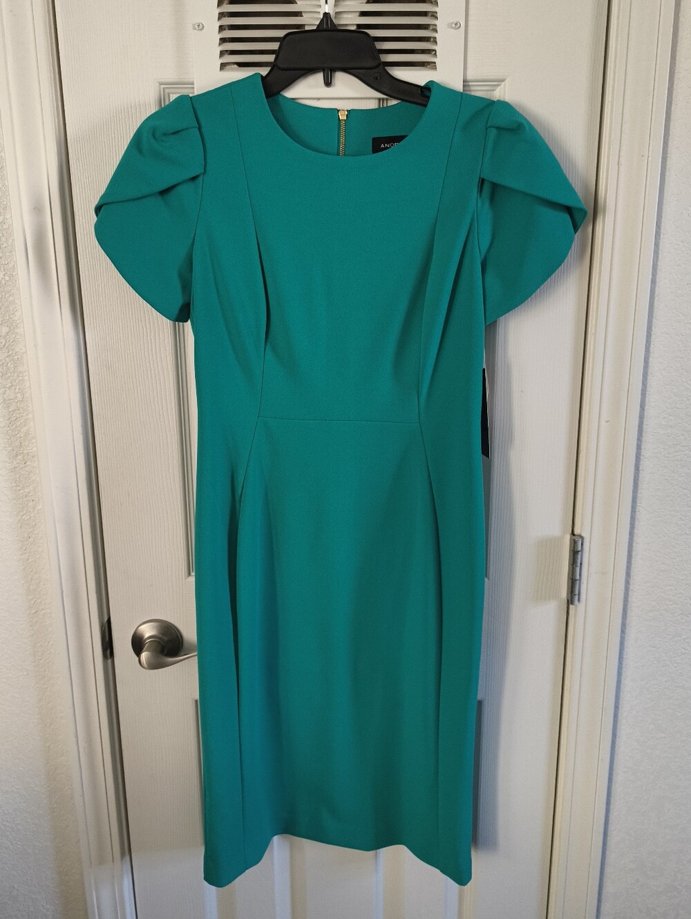 Andrew Marc Green Sheath Dress Size 6